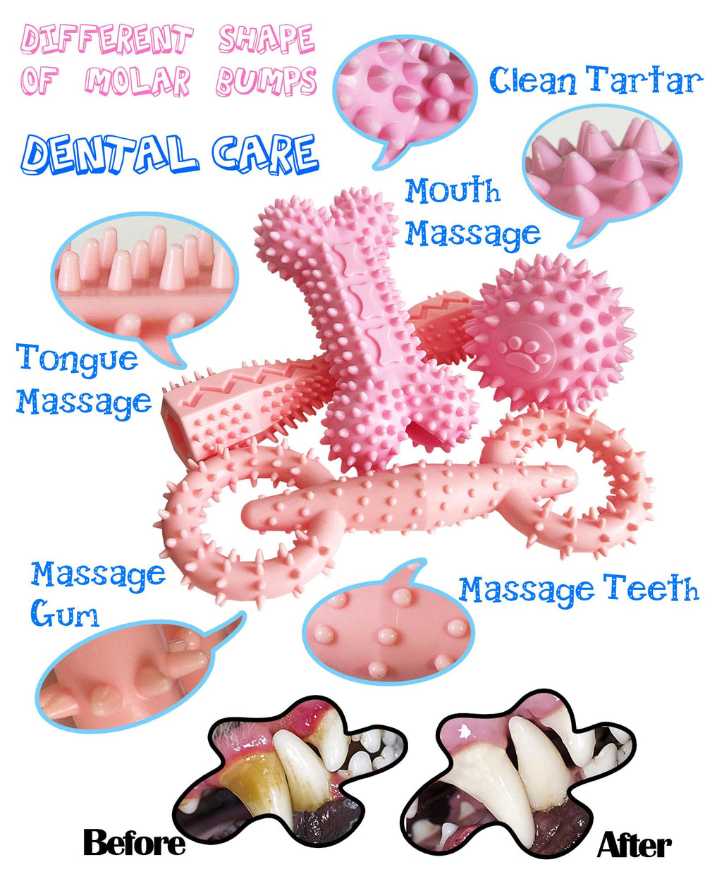 Cdyzqikm puppy toys with bumpy textures for gum massage and teeth cleaning