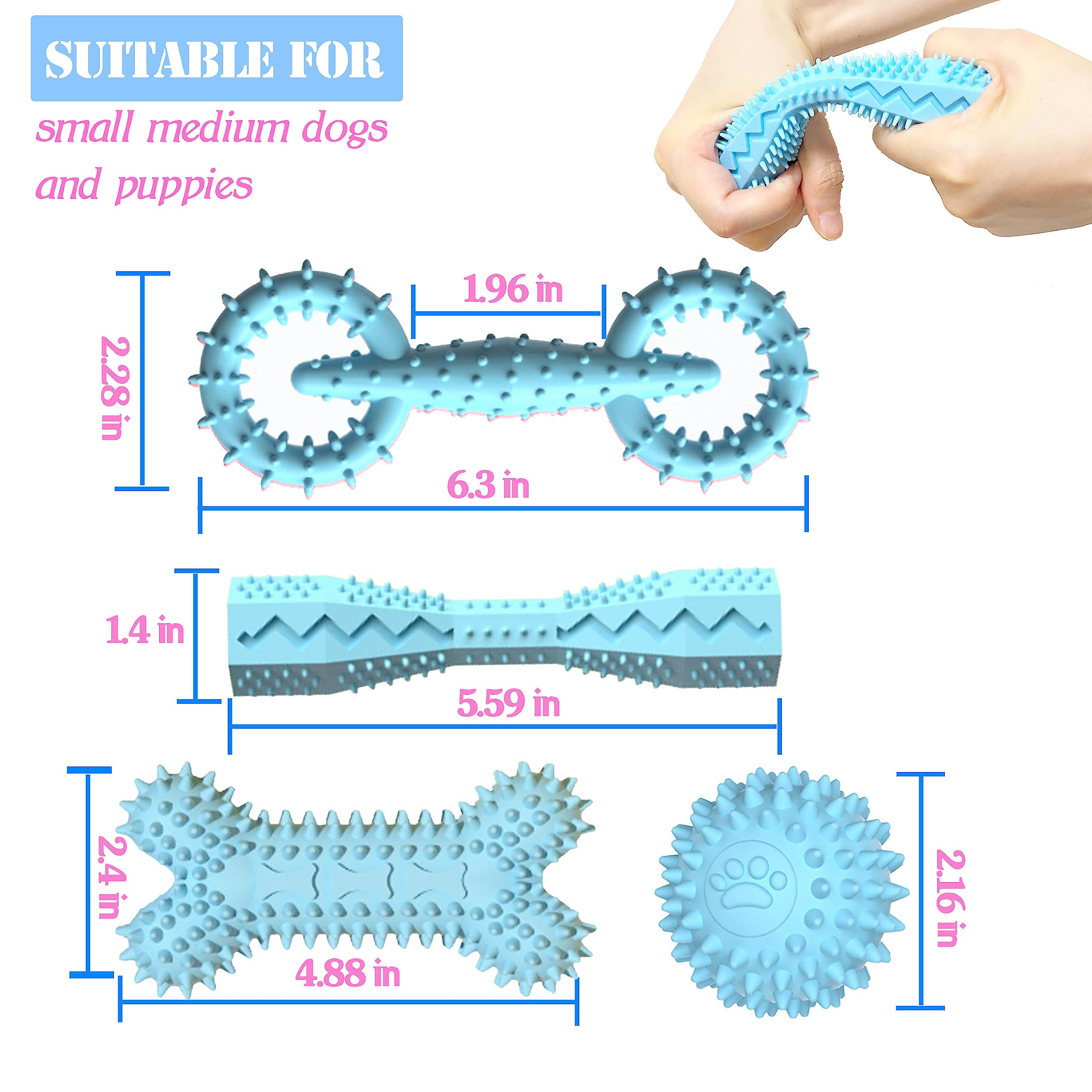 Cdyzqikm Treat-Dispensing Toy Blue adds snack-time enrichment.