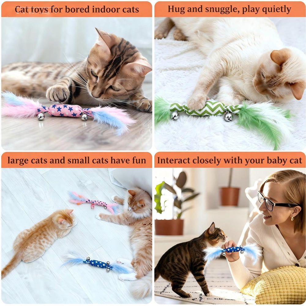 CealumVita catnip toy with crinkle paper inside enhances sensory exploration during play.