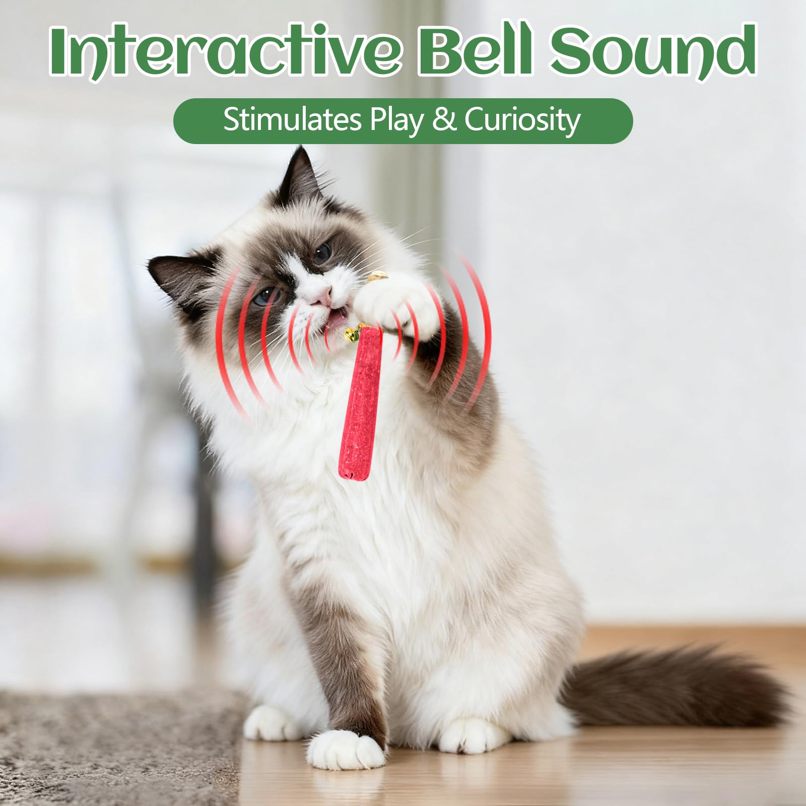 CealumVita hemp-rope bell kitten toy features bells for interactive play.