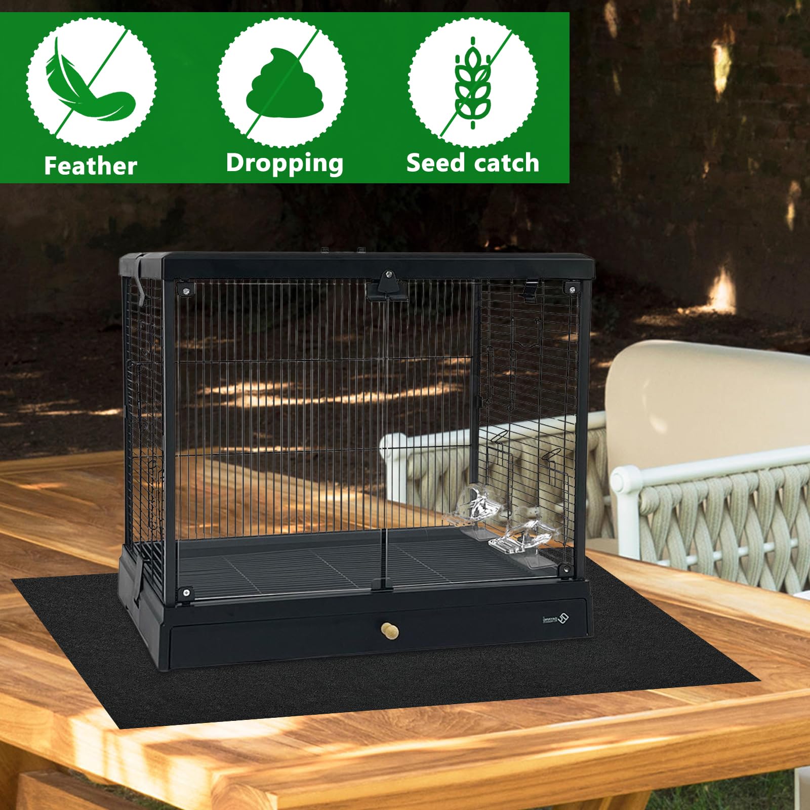 CebraBounze mat trimmed to fit a specific cage bottom area.