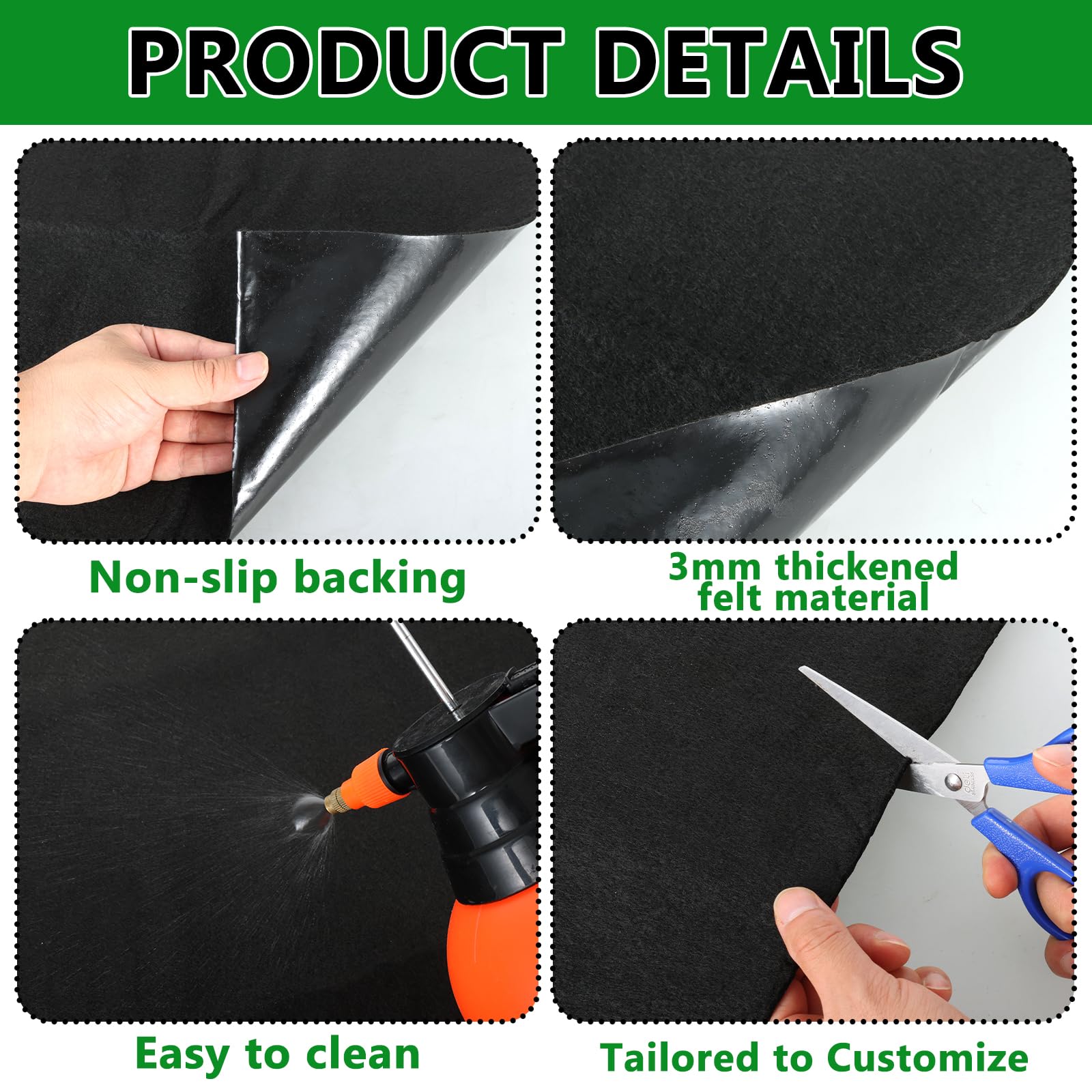 CebraBounze waterproof floor protector mat prevents spills from reaching surfaces.