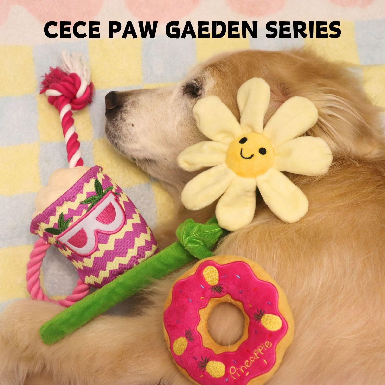 CECE PAW plush-flower-toy blends softness with durable design