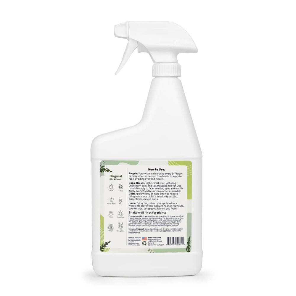 Cedarcide Original cedar oil ingredient highlight for natural repellence and safety.