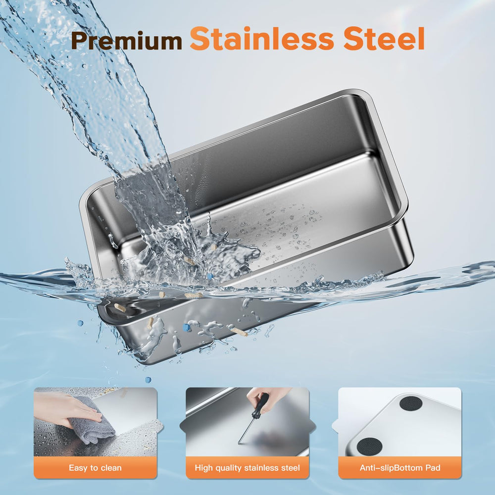 CEDBORR XL premium stainless-litter-box filter grid traps litter for clean entries