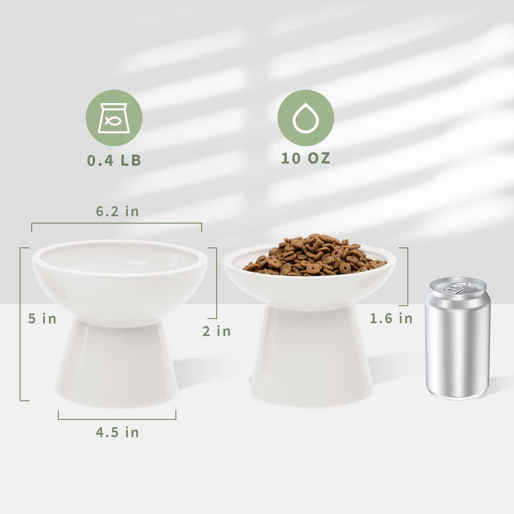 CEEFU white elevated bowls add modern style to your dining area.