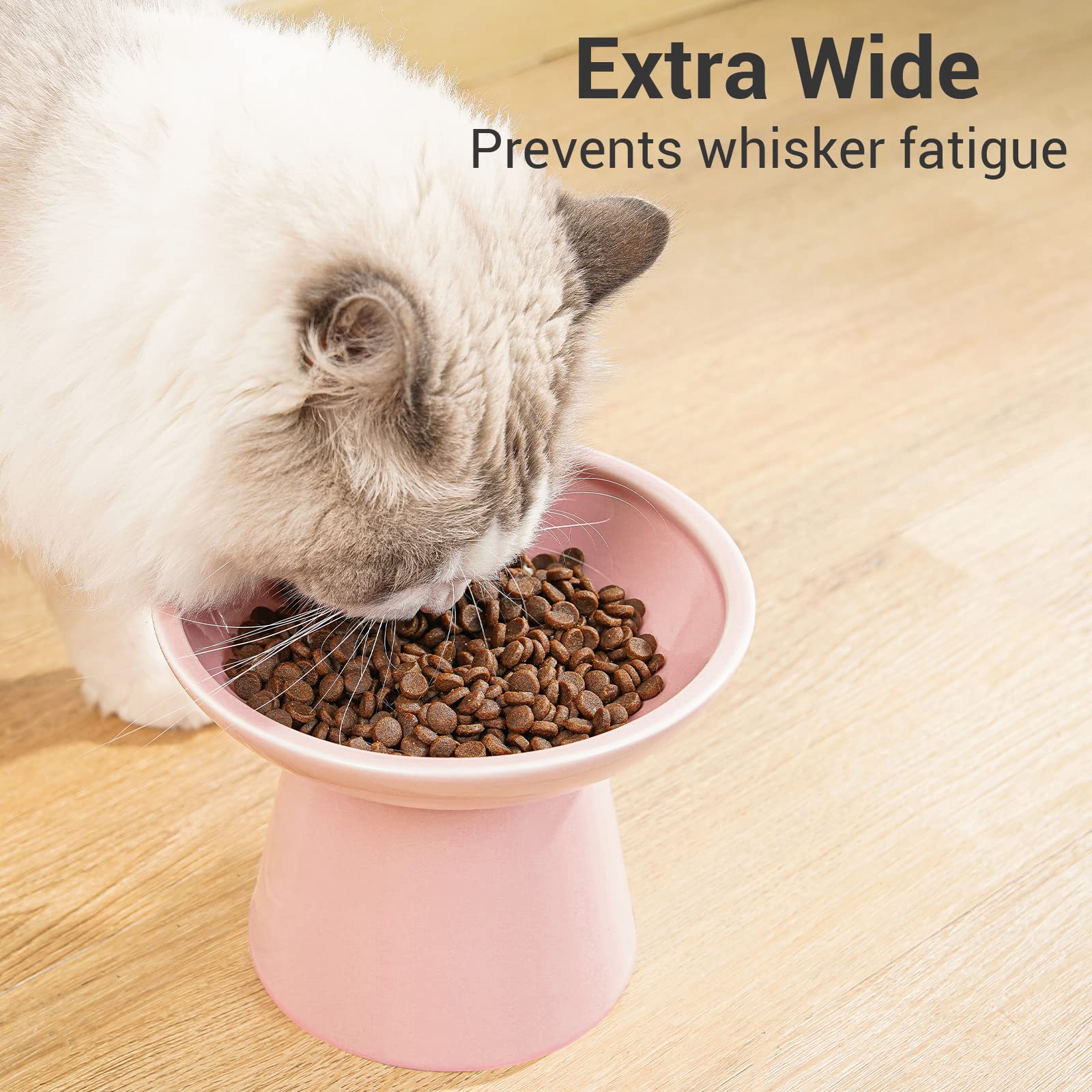 CEEFU ceramic cat bowl whisker-friendly design for comfortable meals