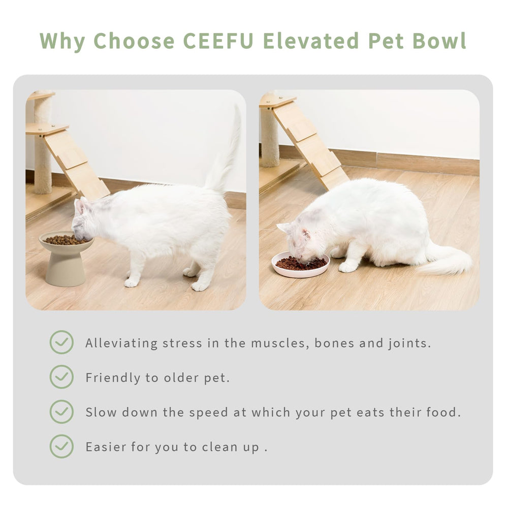 CEEFU raised bowl spine support angle shown improves comfortable dining posture.