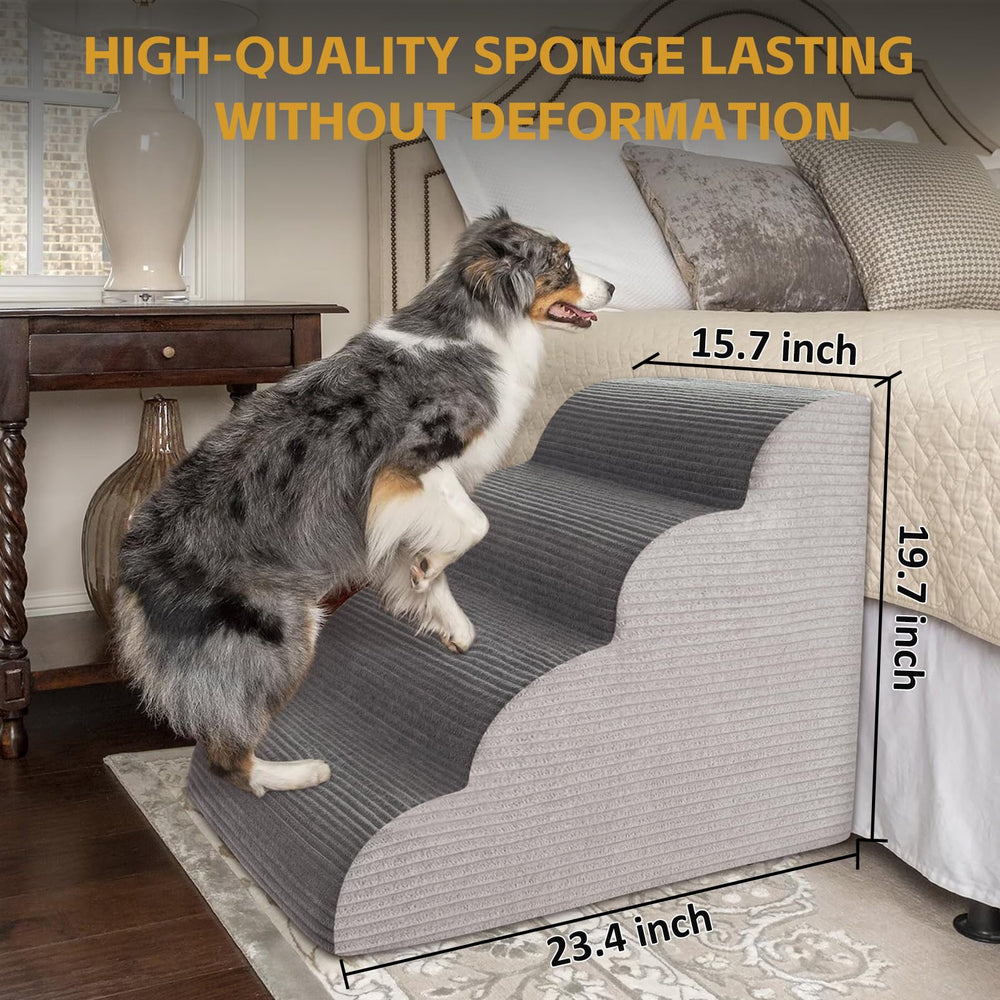 Ceekliybear dog stairs with washable cover for easy cleaning after messy climbs.