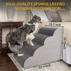 Ceekliybear dog stairs with washable cover for easy cleaning after messy climbs.
