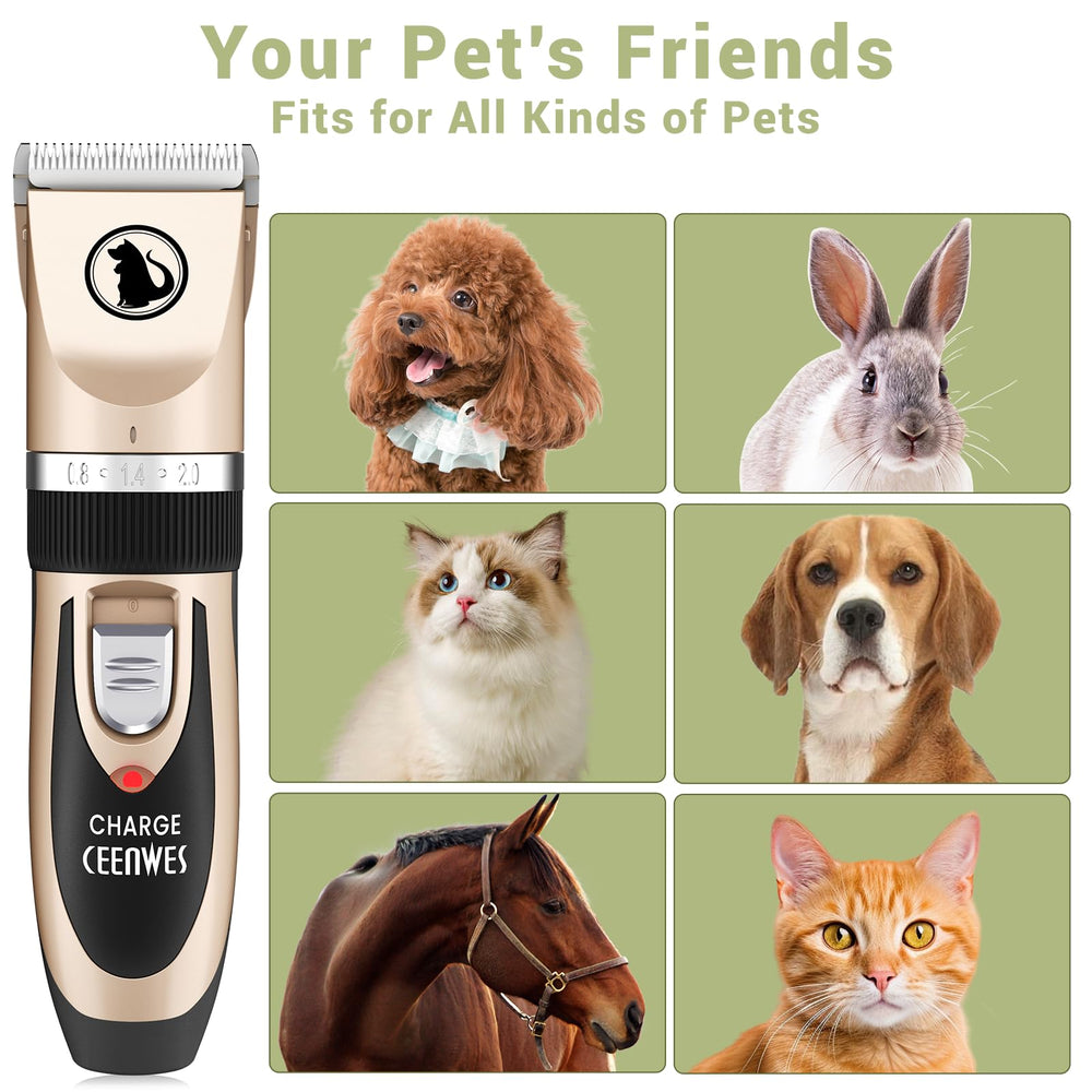 ceenwes dog clippers four guide combs for versatile trimming