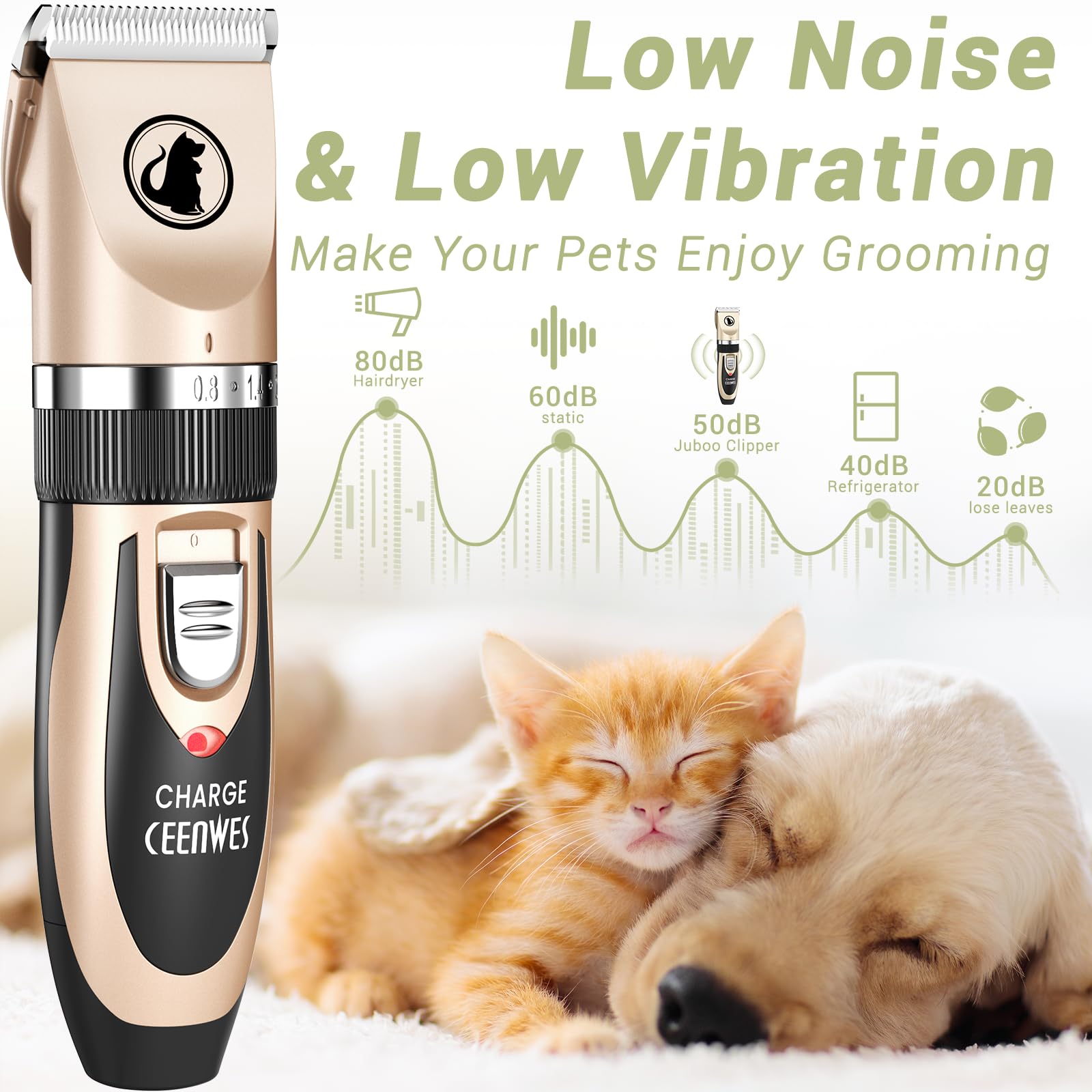 ceenwes dog clippers cordless design for easy grooming anywhere