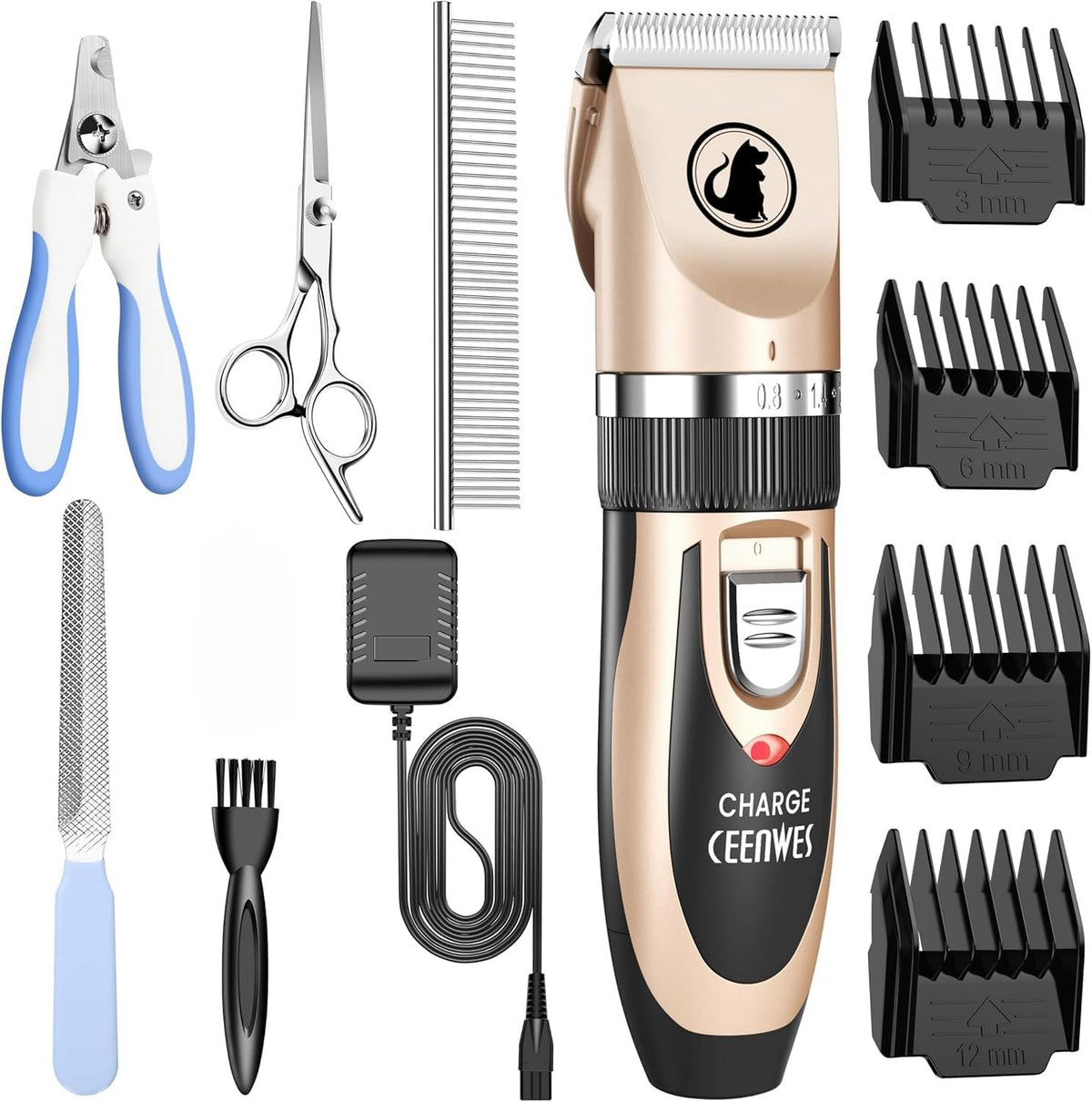 ceenwes dog clippers low-noise case for calm grooming