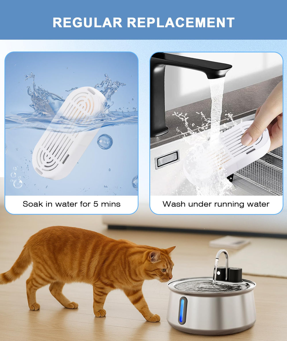 CEESC battery-powered water fountain offers cordless placement for flexible space