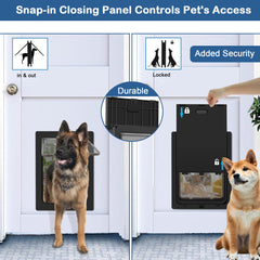 CEESC dog door magnetic bottom seal ensures secure closure to reduce drafts.