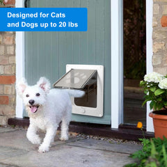 CEESC dog door telescoping tunnel fits doors 1-1/4 to 2 inches thick.