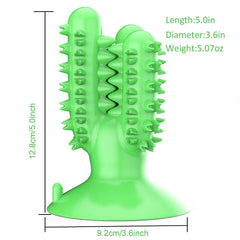CEESC dog toothbrush chew toy grooved surface emphasizes back-teeth cleansing for plaque control