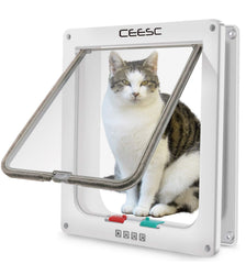 CEESC Extra Large Cat Door front exterior shows weatherproof design for year-round use.