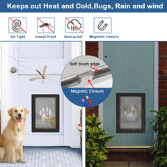 CEESC large dog door closing panel demonstrates easy access control for pets.