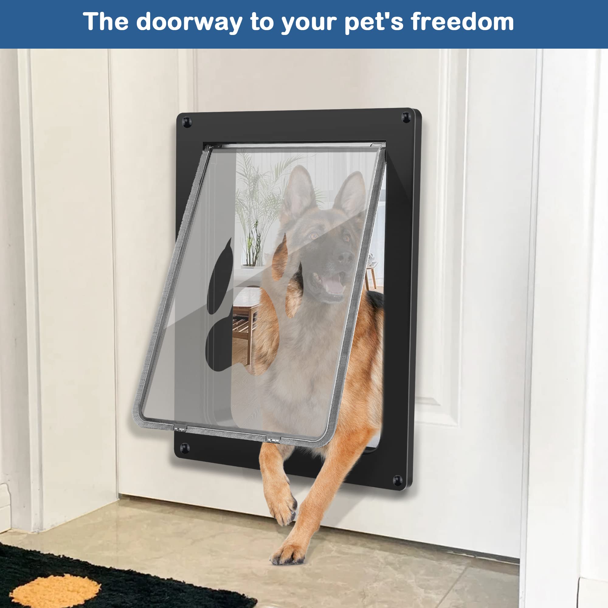 CEESC large dog door flap seal shows windproof and rainproof performance for weather-ready homes.