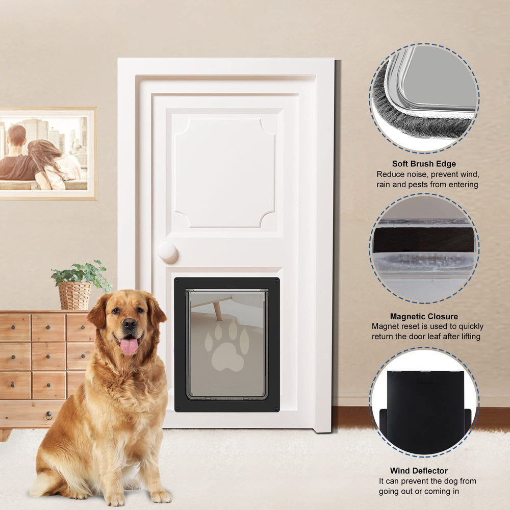 CEESC large dog door in use with dogs and cats demonstrates convenient at-home pet access.