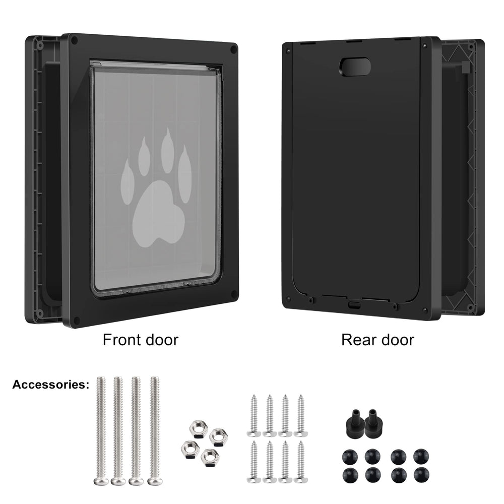 CEESC large dog door installation template shows easy cutouts and step by step setup.