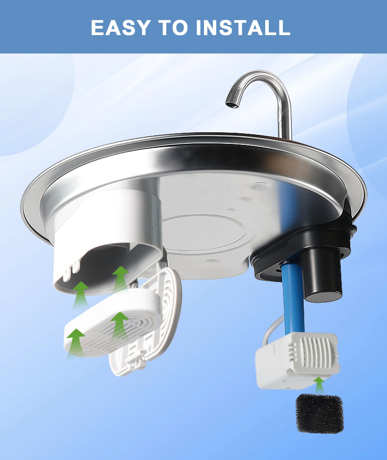 CEESC motion sensor water fountain activates water flow when a cat approaches