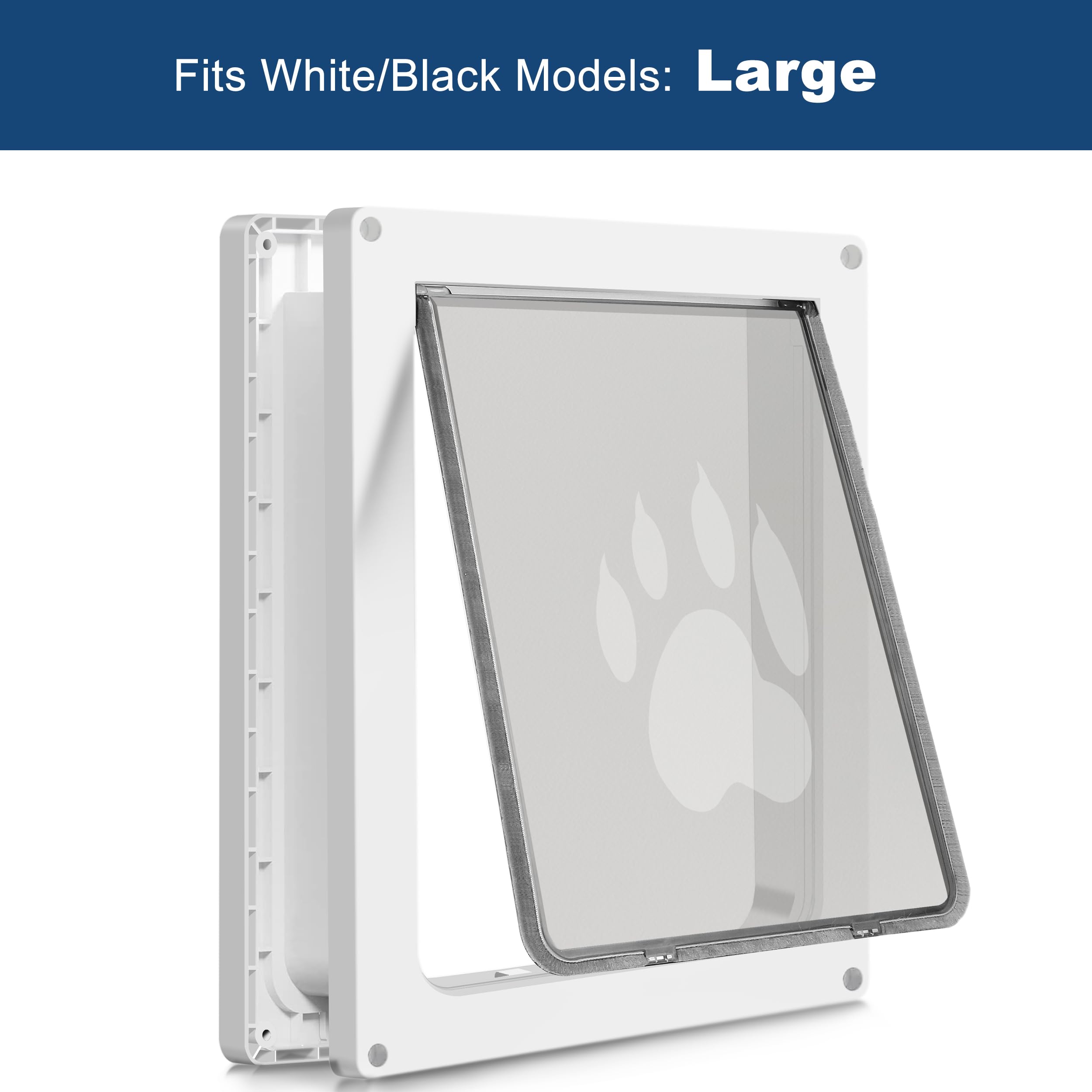 CEESC dog door flap large closeup material shows non-toxic safety for pets.