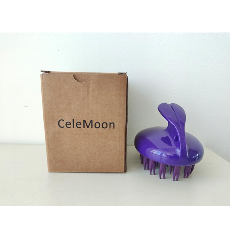 CeleMoon cat brush close-up showing soft pins for sensitive areas