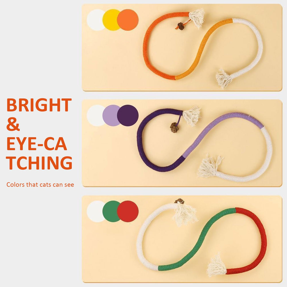 Celery Pet cat chew rope night play quiet design keeps downtime peaceful.