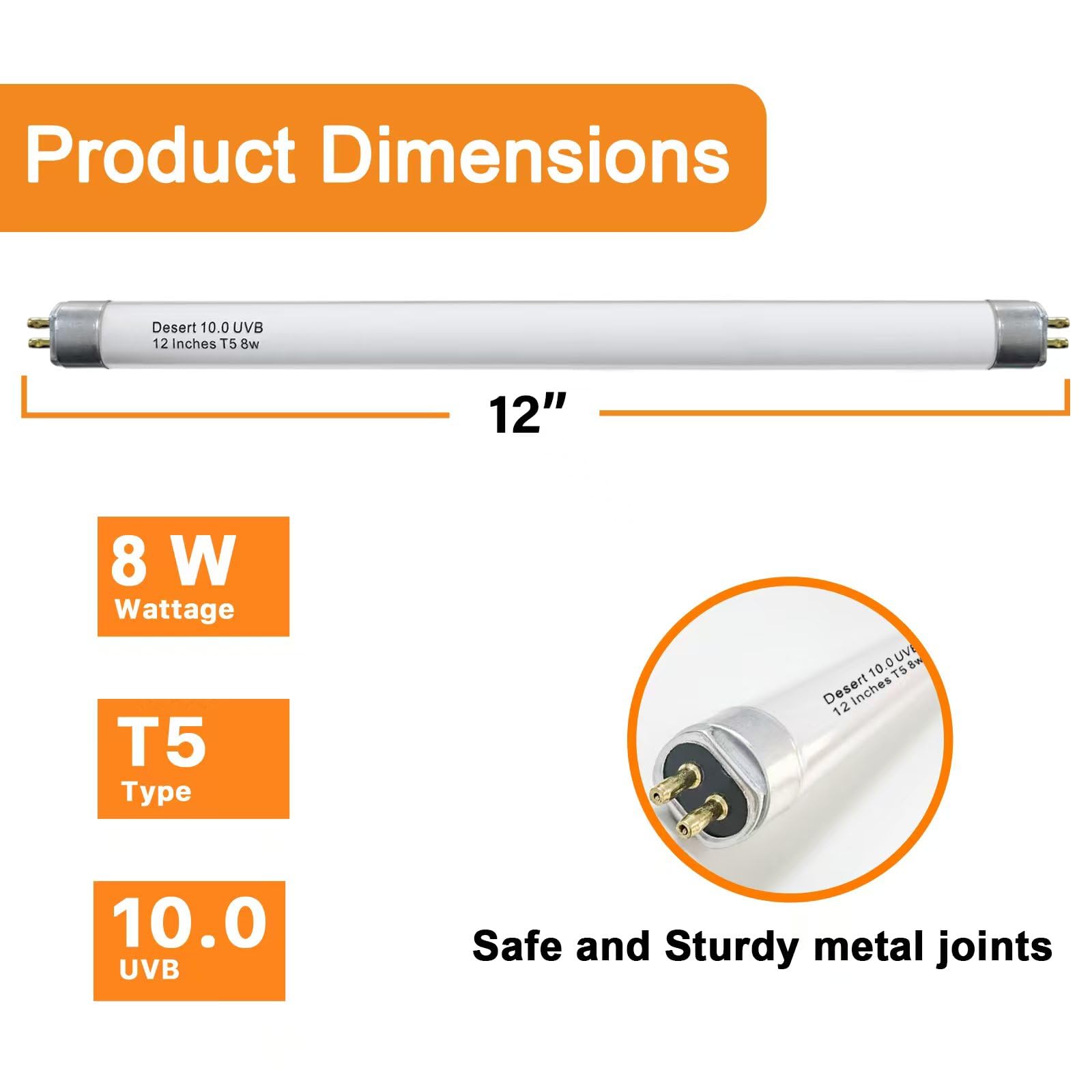 Celiwace T5 UVB bulb in desert enclosure for healthy vitamin D3 uptake.