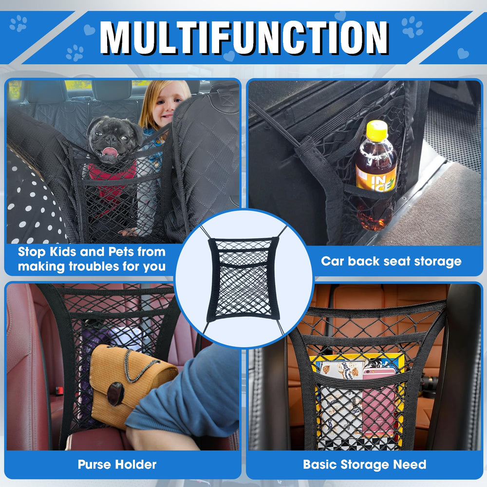 CEMZENFIX dog car net barrier headrest clips enable quick secure setup.