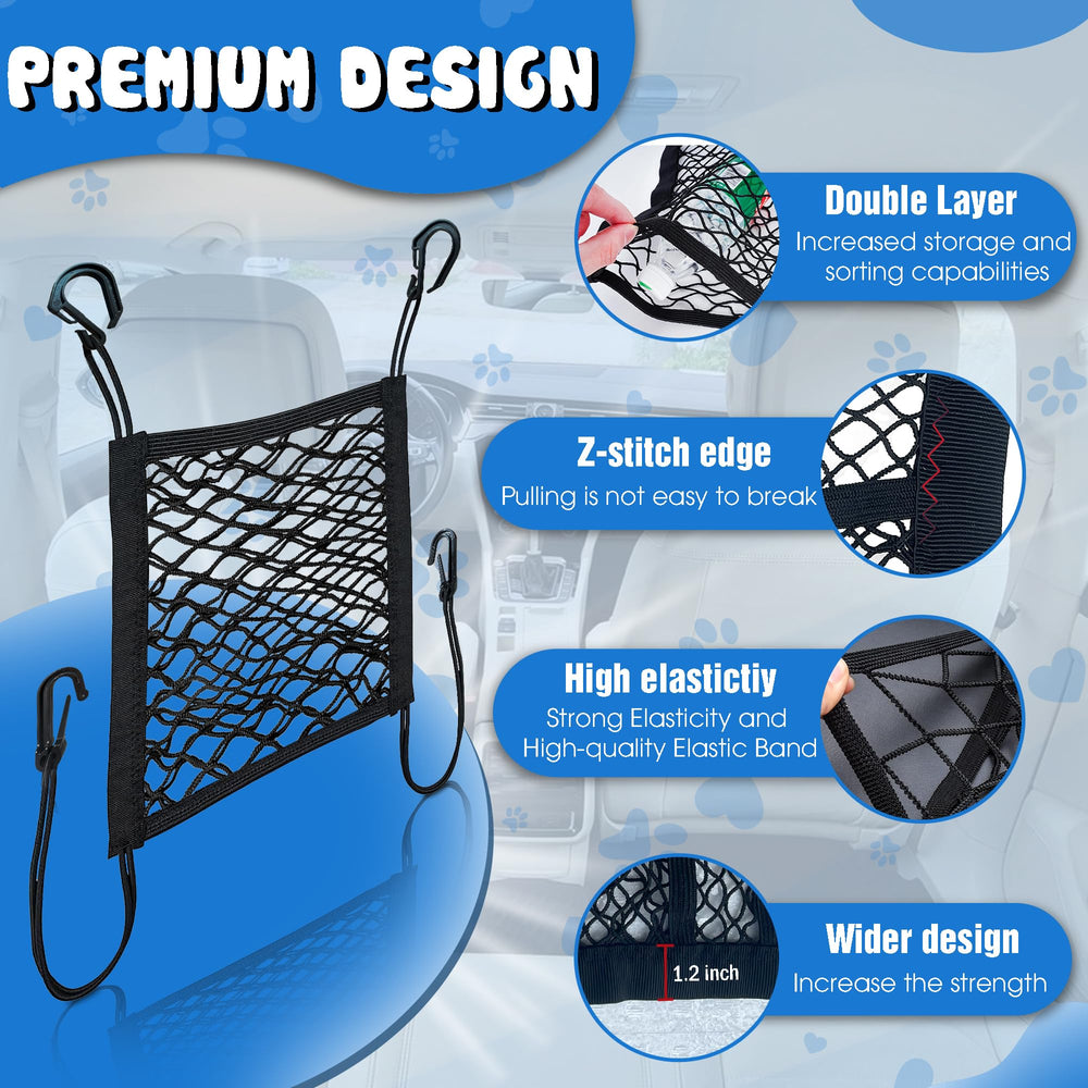 CEMZENFIX dog car net barrier stretchable mesh demonstrates flexible fit across sedans, SUVs, and trucks.