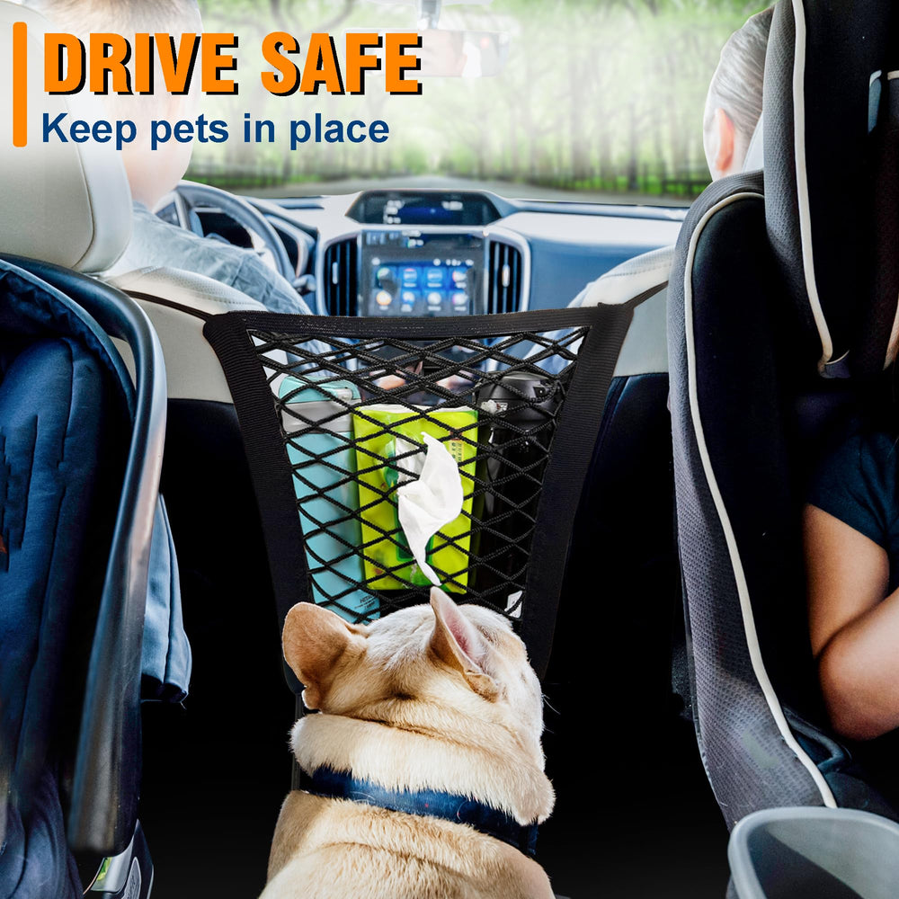 CEMZENFIX dog car net barrier travel-ready design supports calmer rides with pets.