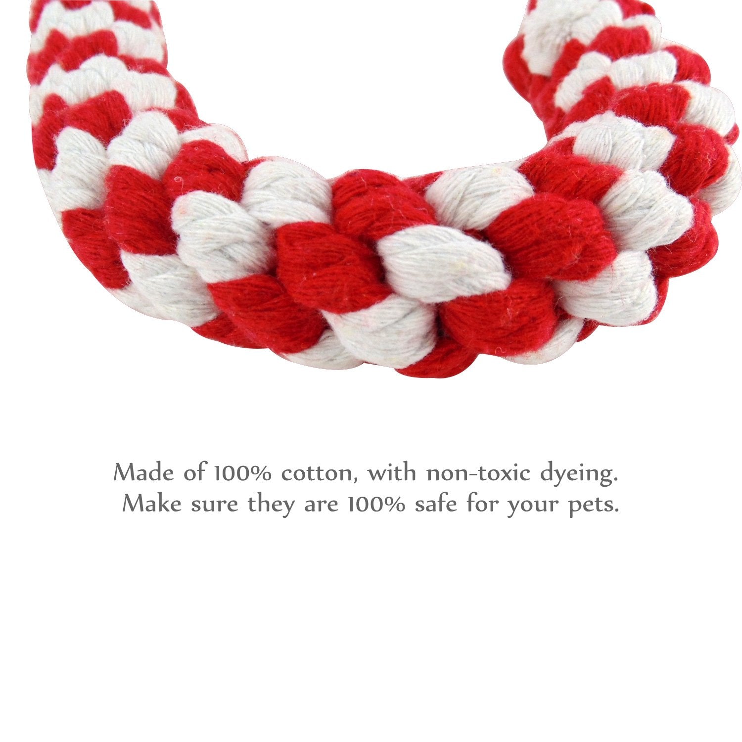 Cenme Candy Cane Rope Toy is sized for medium to large dogs for tug and chew