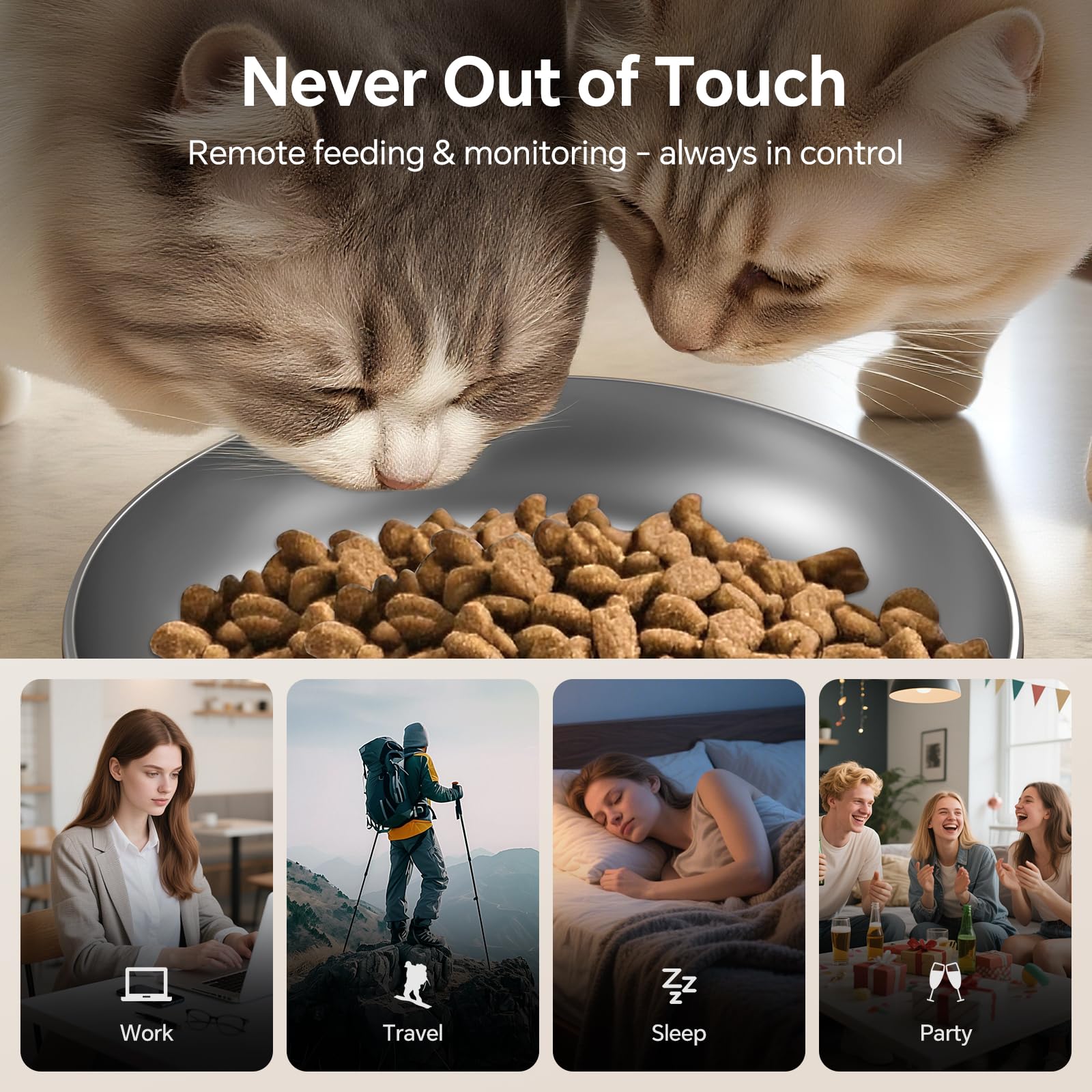Centvicam feeder 2-way audio facilitates remote pet interaction