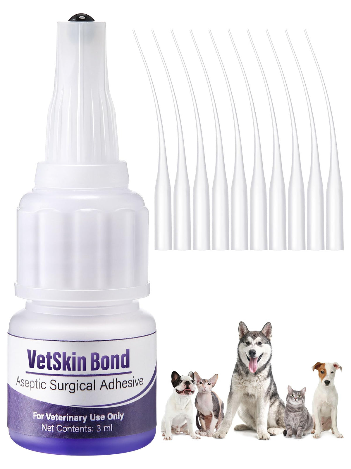Ceoighe Vet Skin Glue 3ml bottle seals minor wounds quickly on pets