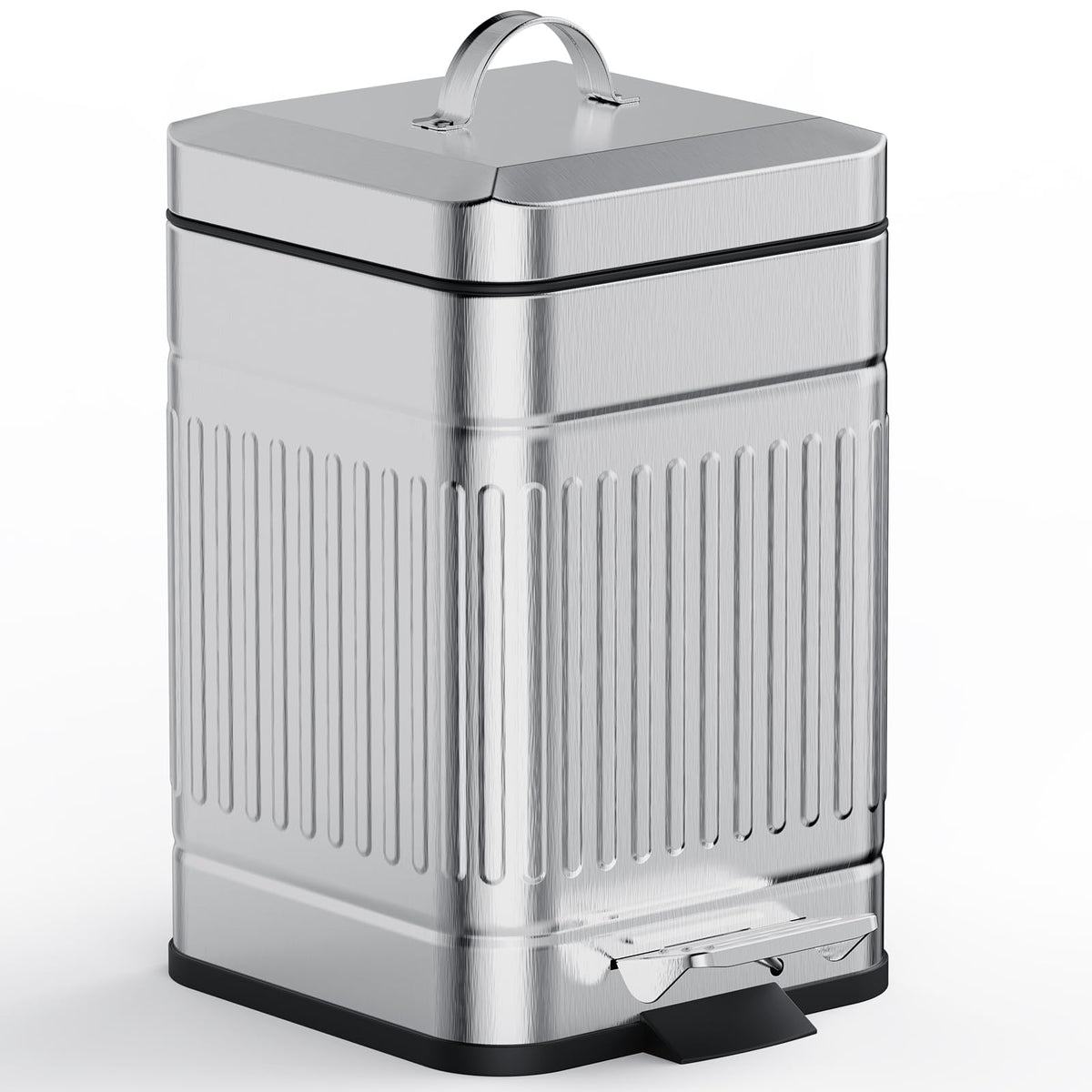 CEROELDA 5L trash can with lid and pedal for clean, hands-free disposal.