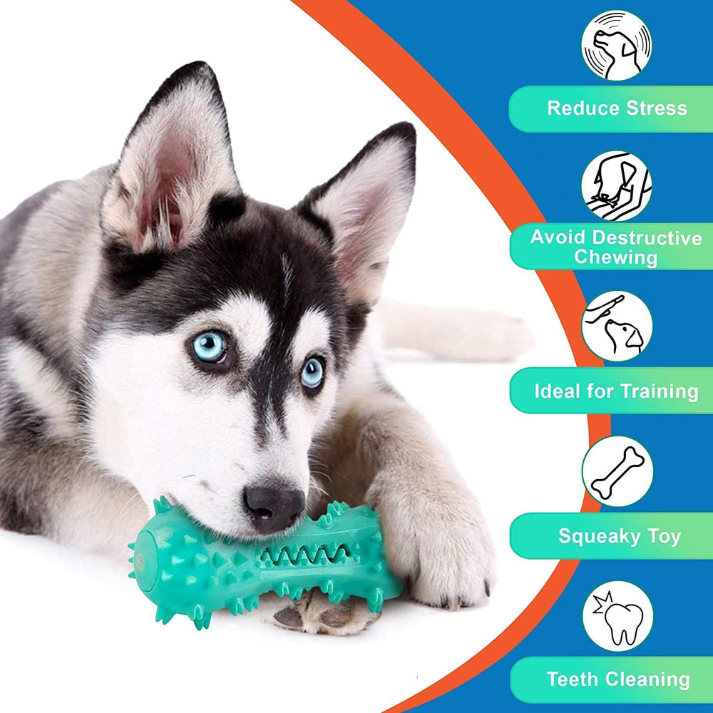 CERISURIO dog toy blue stick bone aids stress relief during solo play