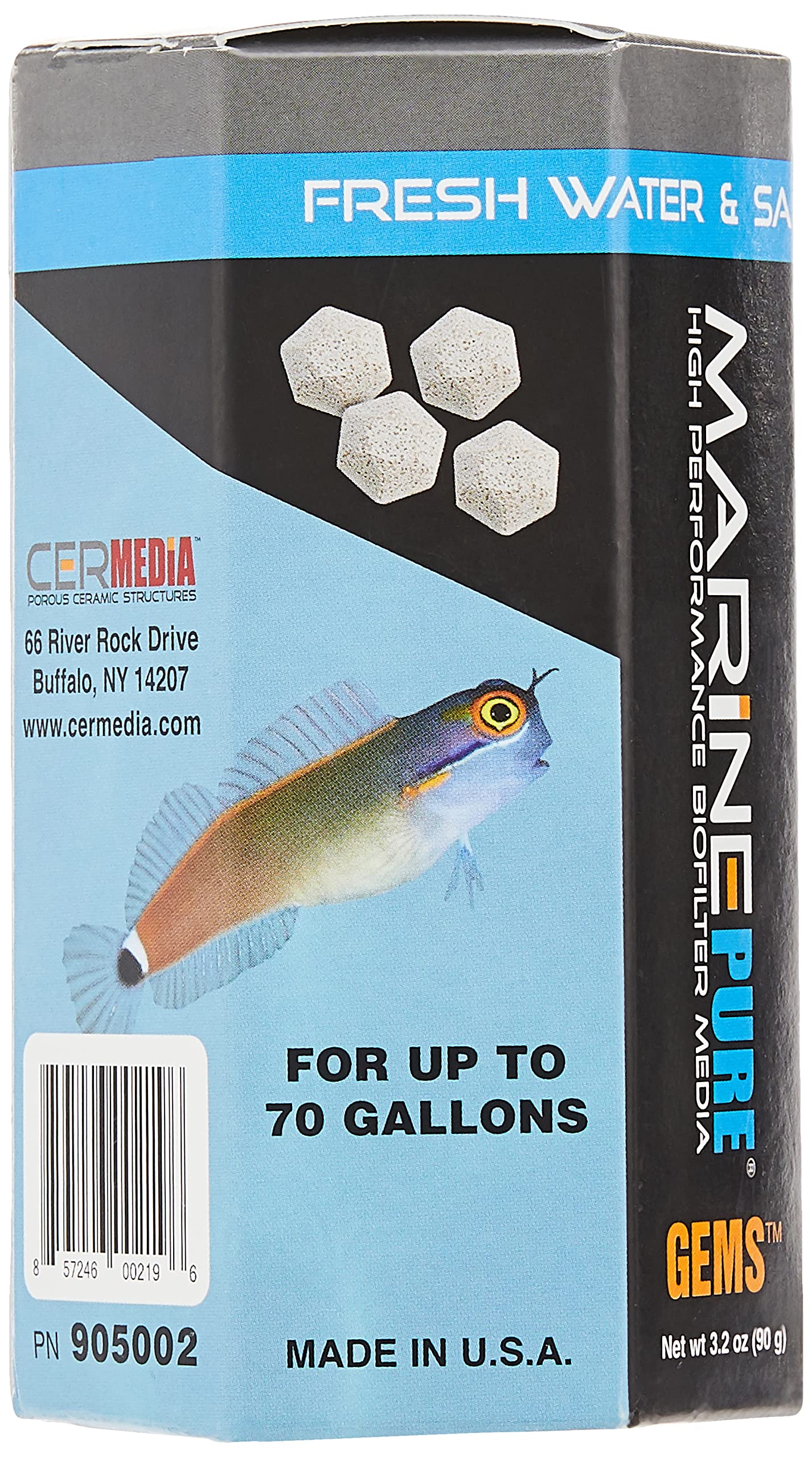 CerMedia MarinePure Gems in a nano-tank setup.