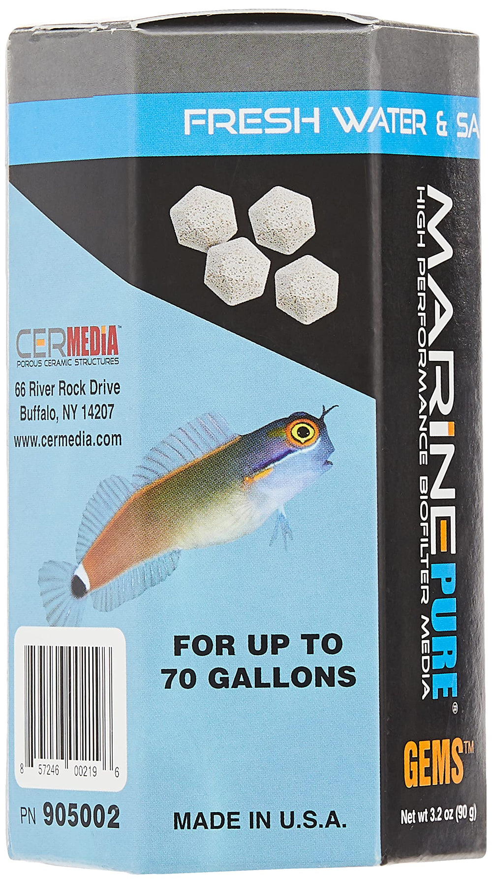 CerMedia MarinePure Gems in a nano-tank setup.