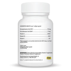 Ceva Derma-3 ingredients label emphasizes EPA/DHA and vitamins A and D3.