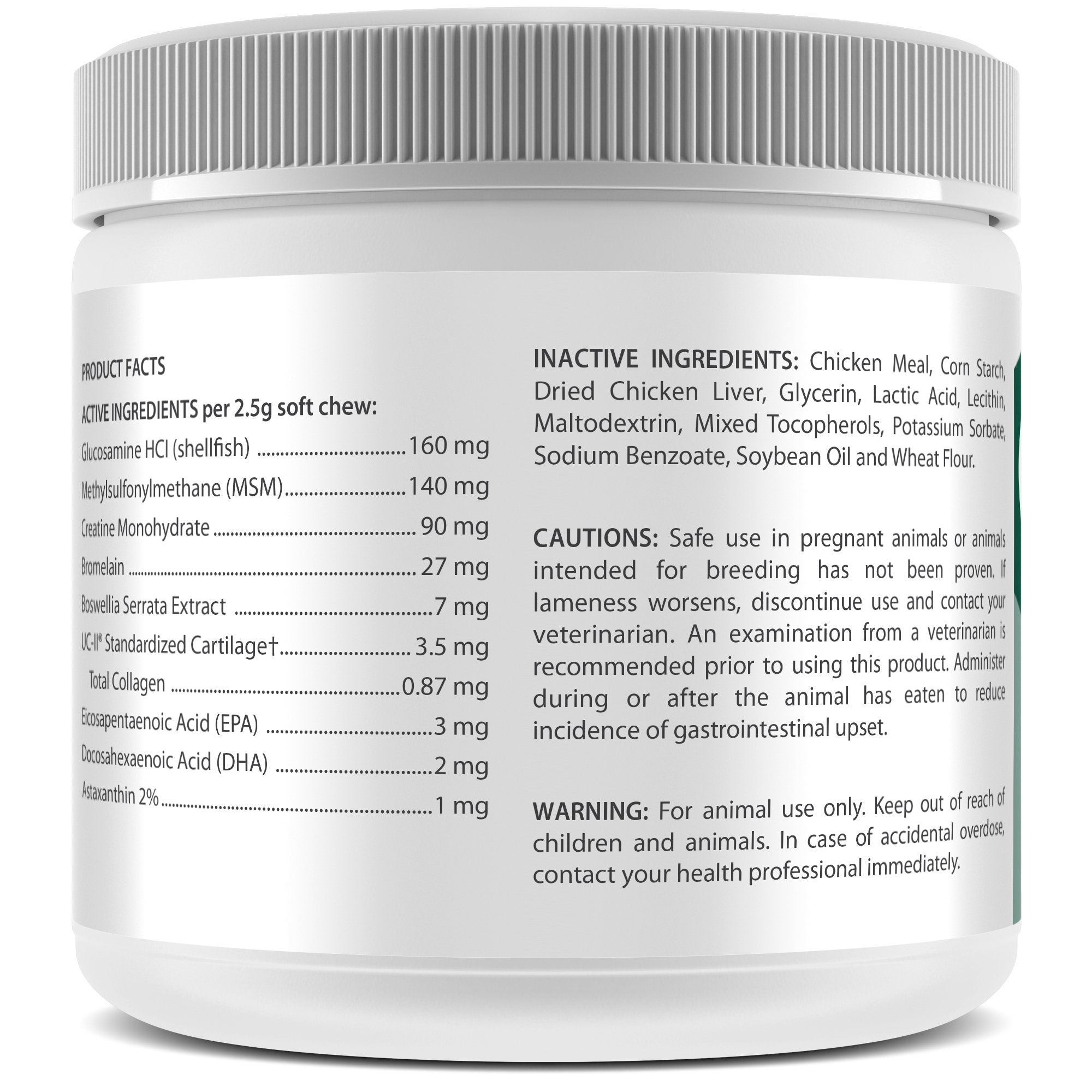 Ceva TRP-Tri-COX bottle with liver-flavored chews for puppy mobility