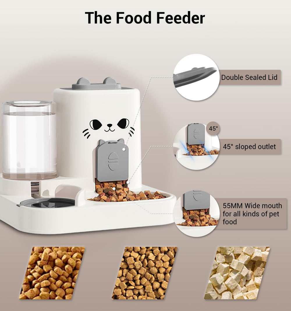 CEYE Gravity Cat Feeder anti-leak siphon mechanism prevents overflow.
