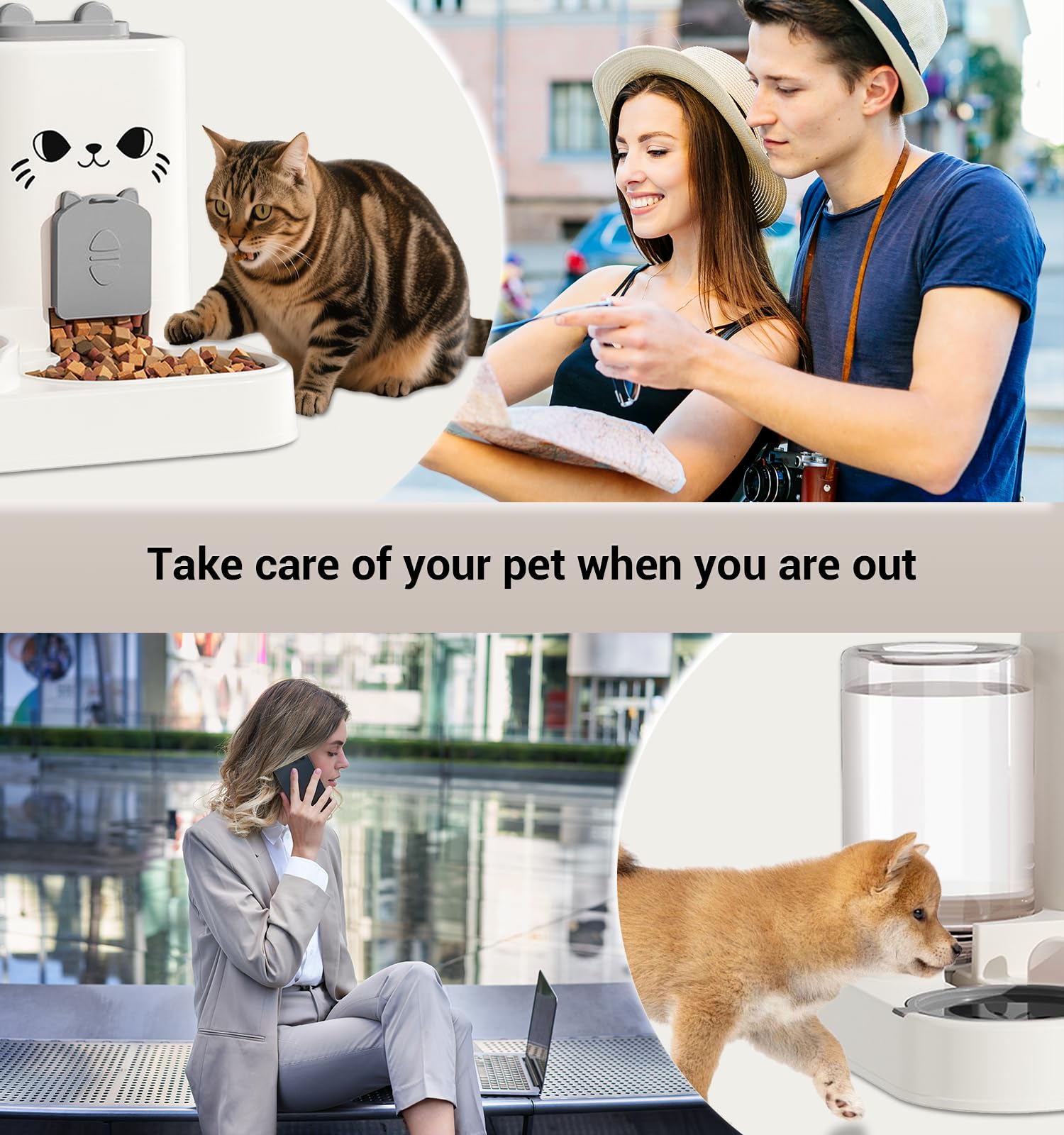 CEYE Gravity Cat Feeder shown in home or travel setup for busy days.