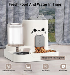 CEYE Gravity Cat Feeder water dispenser shown with 0.8L capacity for steady hydration.