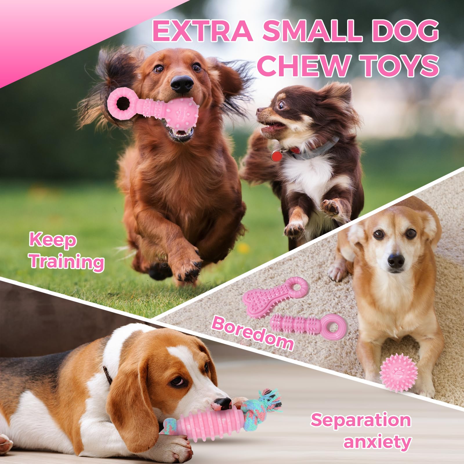 Idea de regalo para perros: juguete CGBD rosado para cachorros