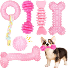 CGBD puppy toys six-pack packaging highlights variety for interactive play and bonding.