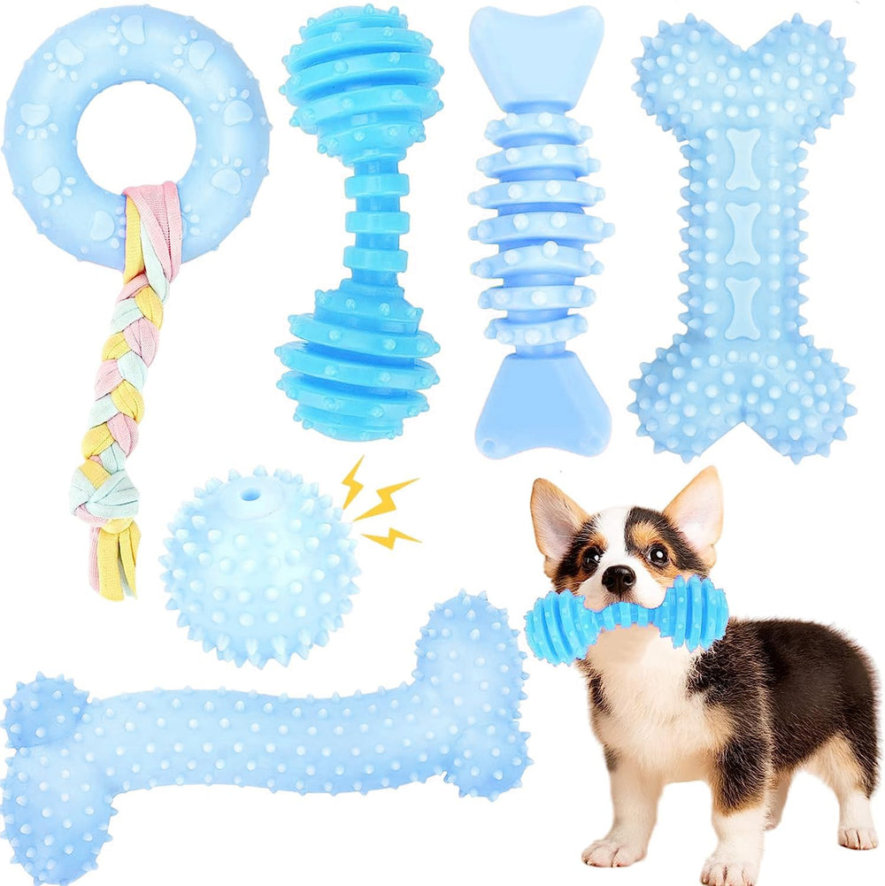 CGBD puppy toys six shapes for engaging play with dental care benefits