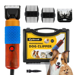 CGOLDENWALL Dog Hair Clipper main unit in use for quiet, smooth home grooming.